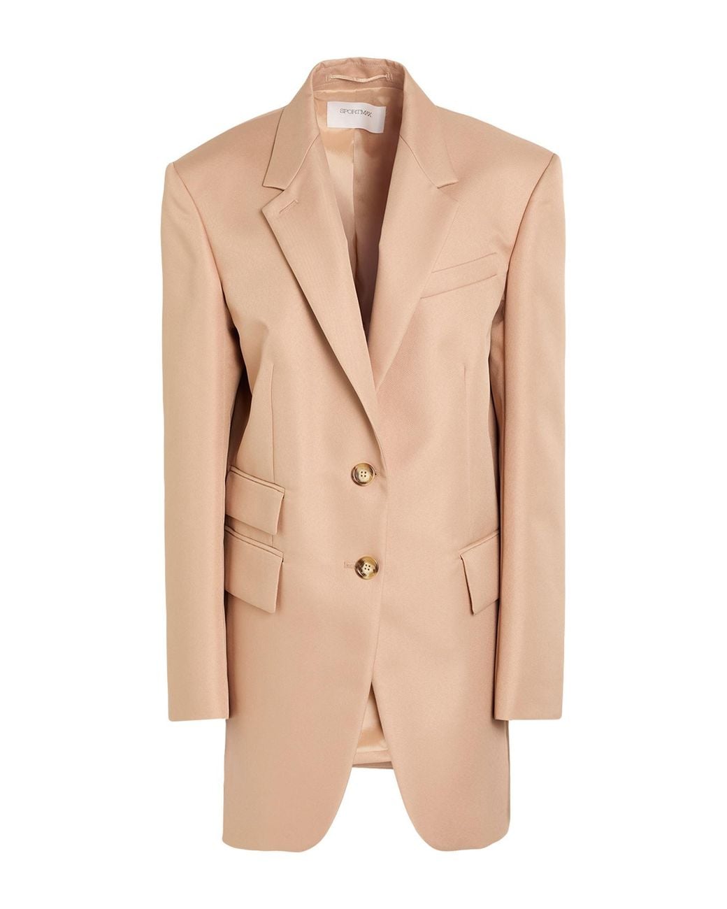 Sportmax Natural Sand Coat Polyester