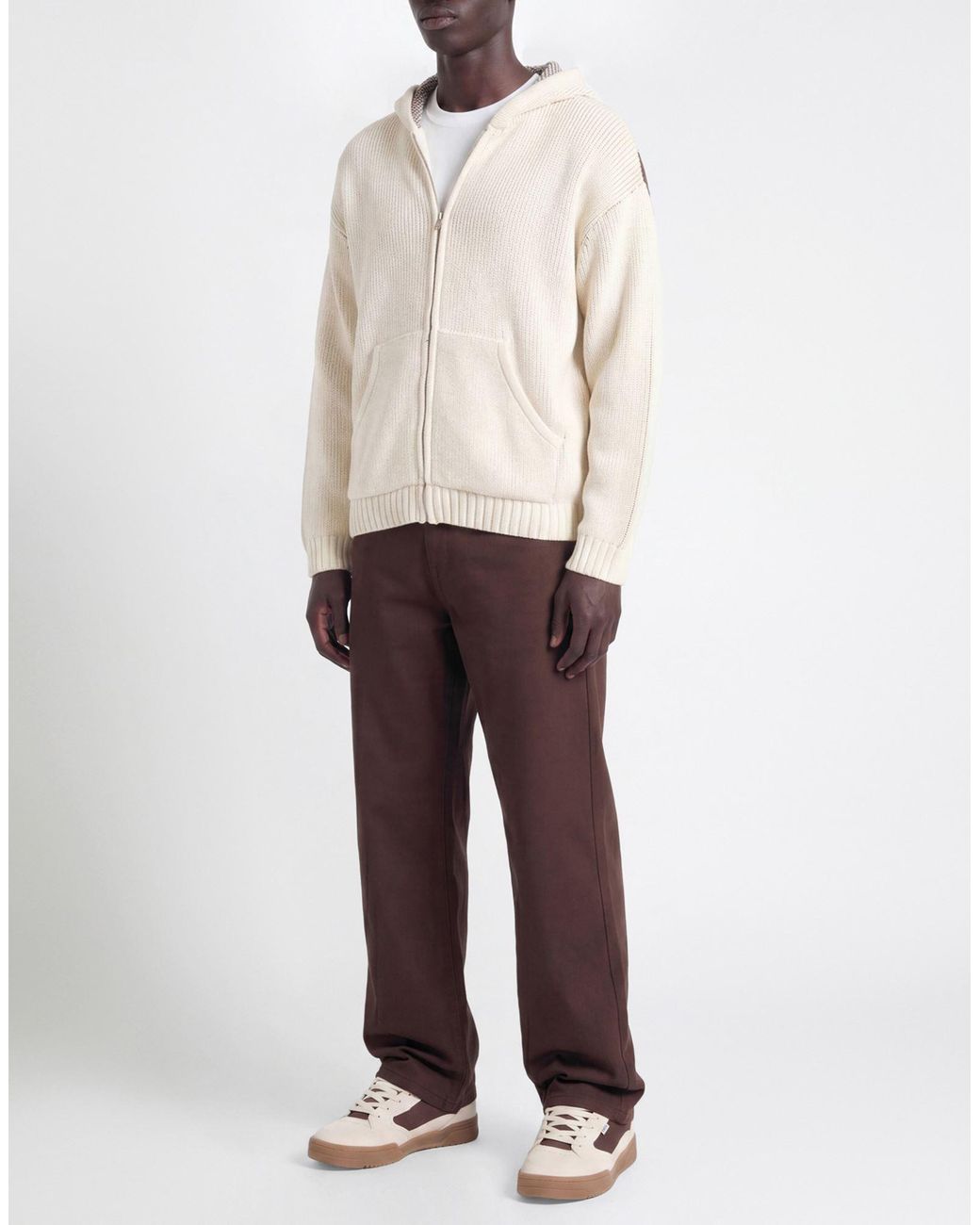 Huf White Cardigan for men