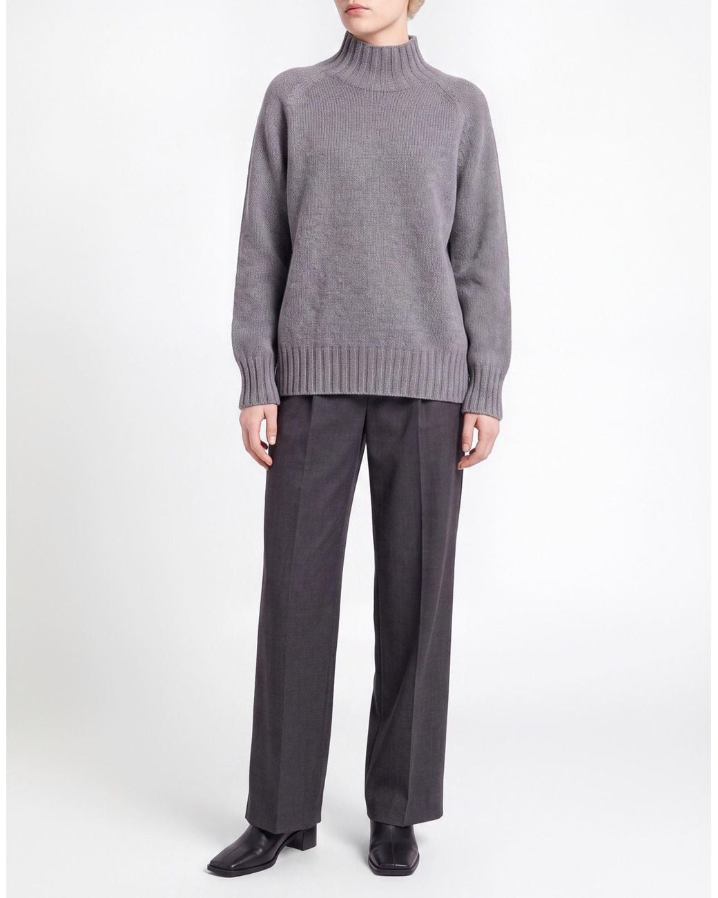 Aragona Gray Turtleneck Cashmere