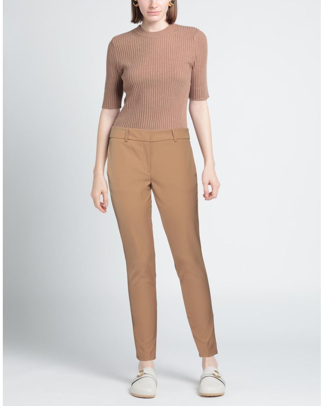 ERMANNO FIRENZE Natural Pants Polyamide, Elastane