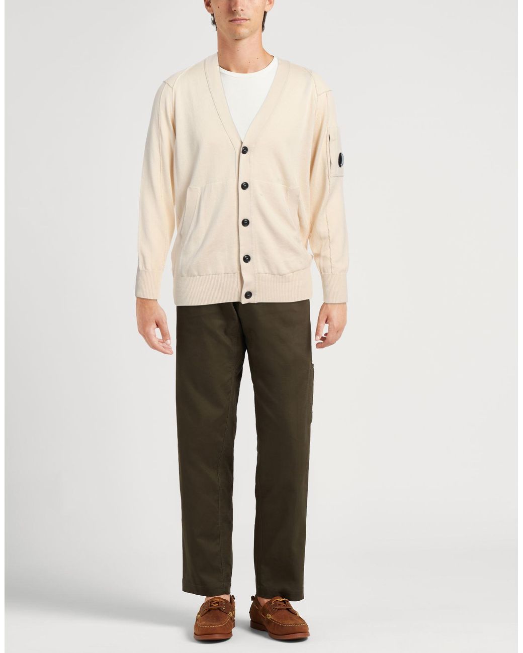 C P Company Natural Cardigan for men