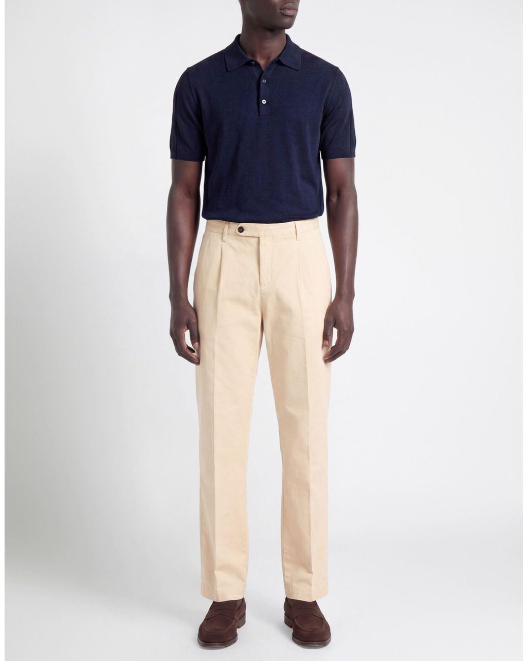 Massimo Alba Natural Ivory Pants Cotton for men