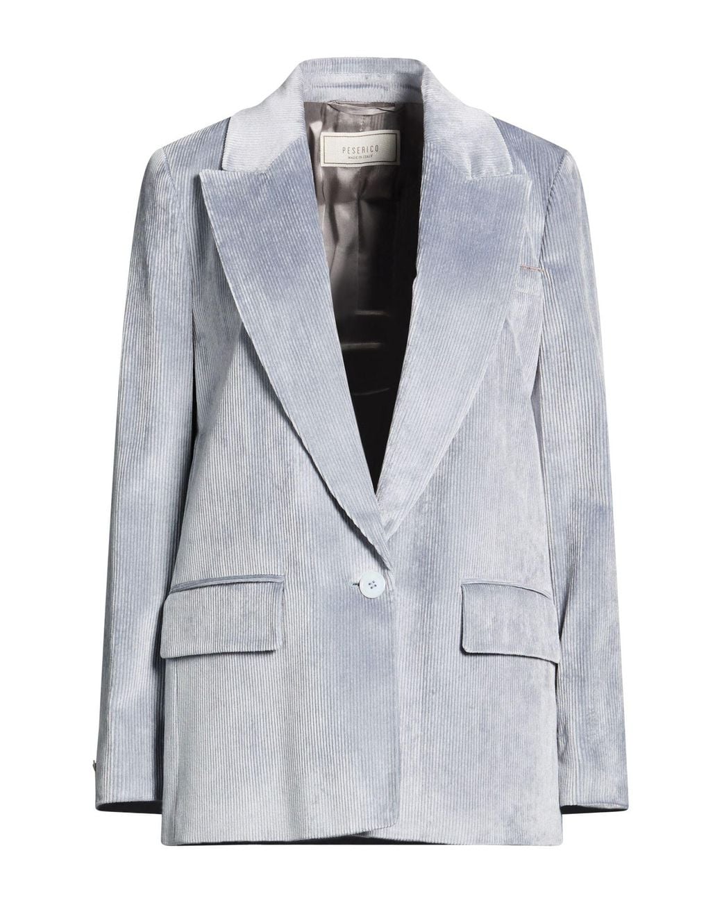 Peserico Blue Slate Blazer Viscose, Elastane