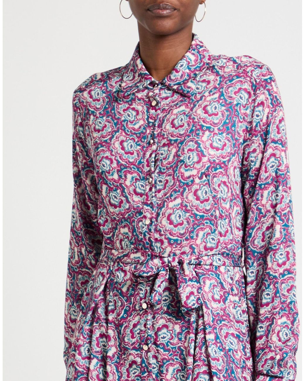 Toy G. Purple Midi Dress Polyester, Elastane