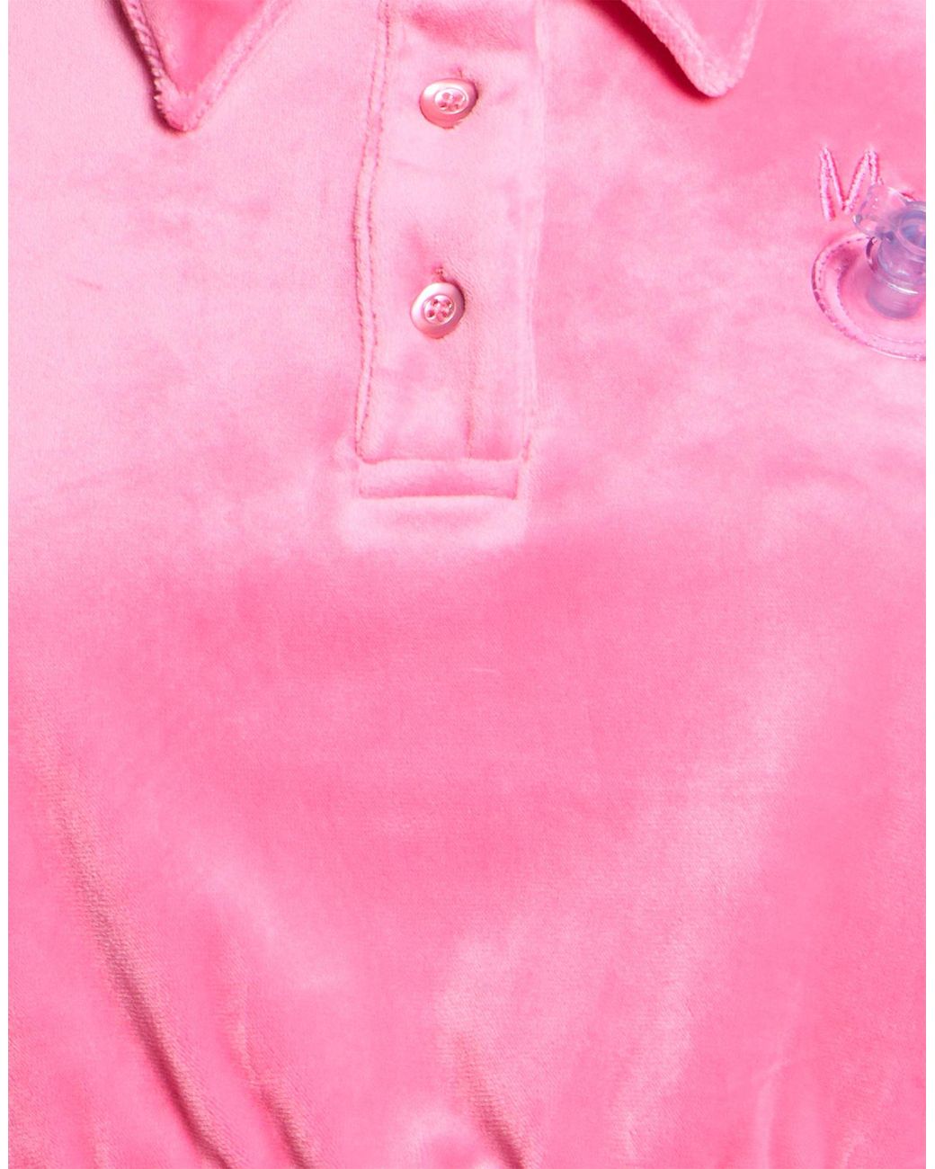 Moschino Pink Polo Shirt Polyester, Elastane