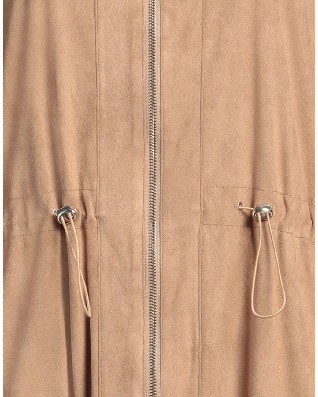 Siste's Natural Overcoat & Trench Coat Polyester, Elastane