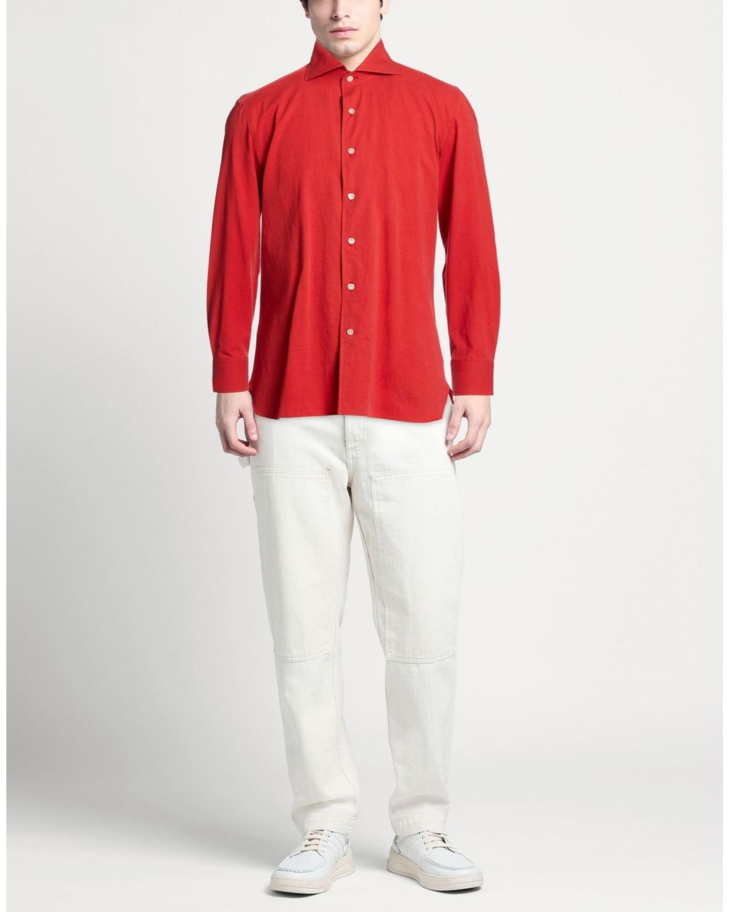 100 Hands Red Shirt Cotton for men