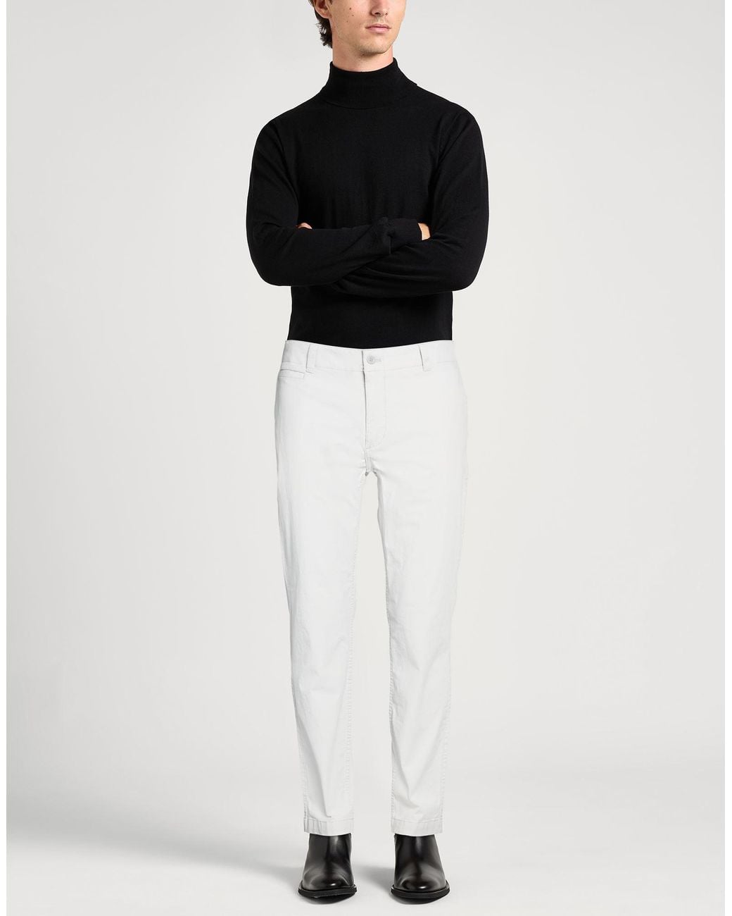 Dockers White Light Pants Cotton, Elastane for men