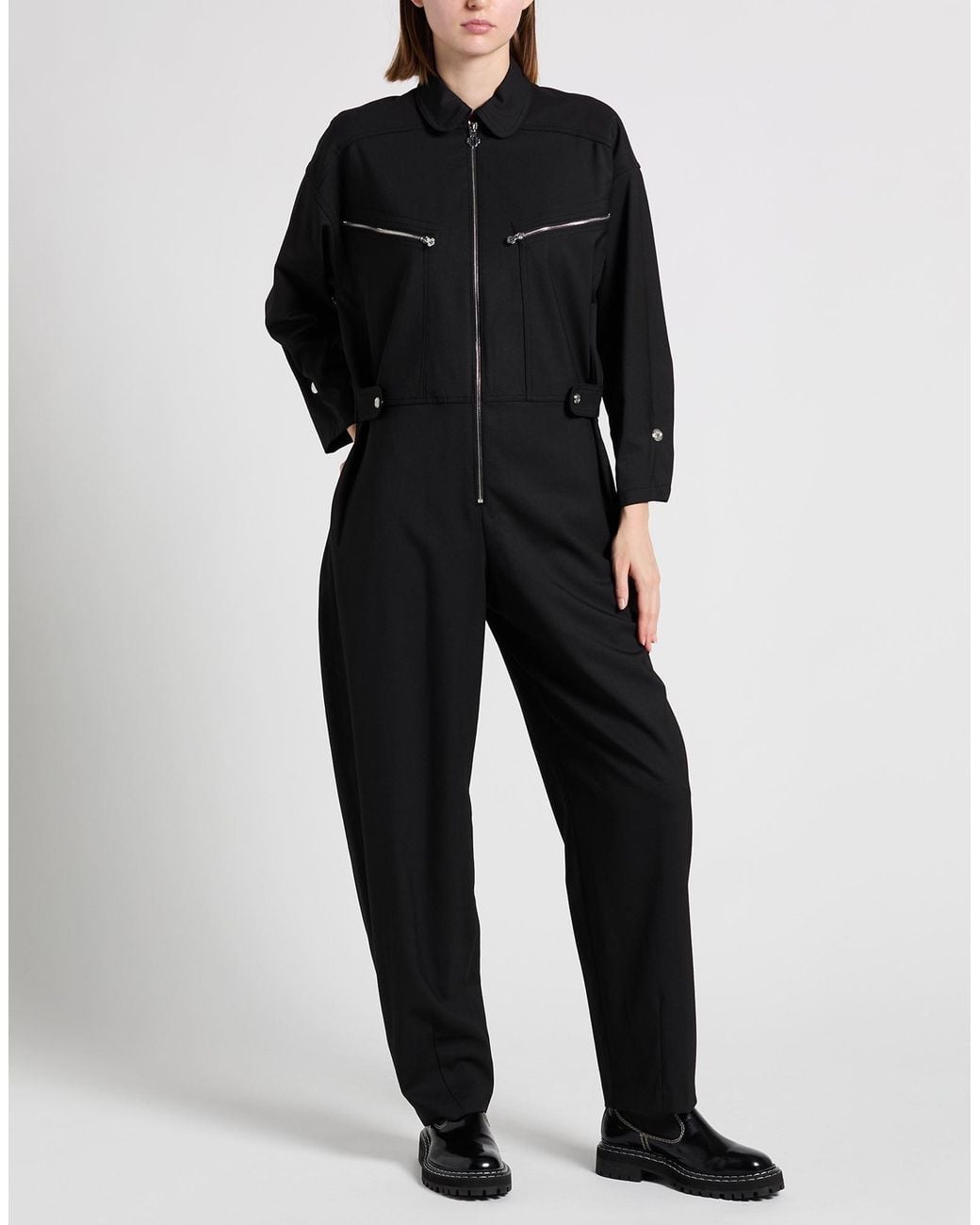 Maje Black Jumpsuit Polyester, Viscose, Elastane