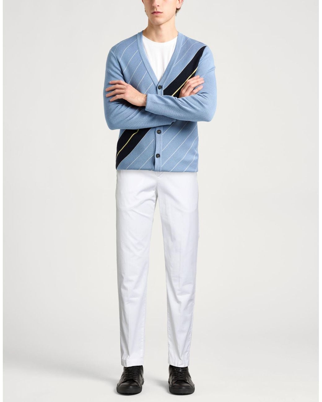 PT Torino White Pants Cotton, Silk, Elastane for men