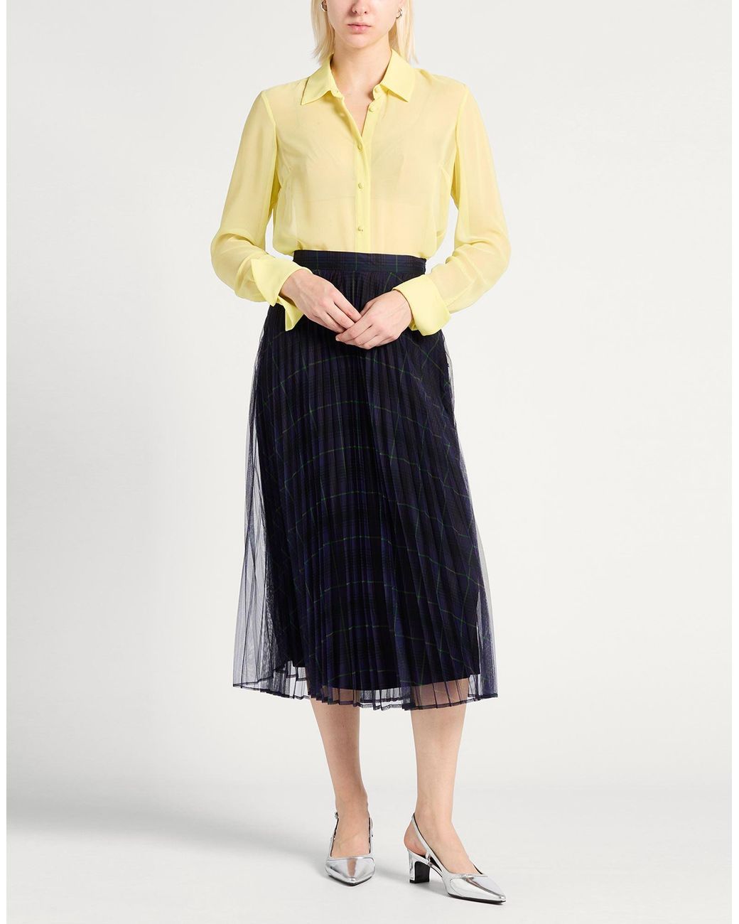 Twinset Blue Midi Skirt