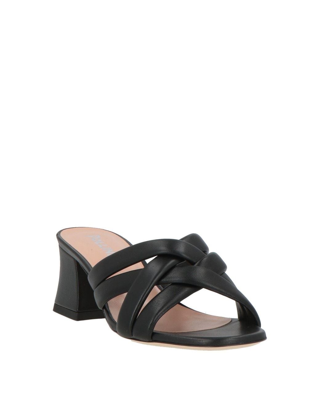 Pollini Black Sandals Leather