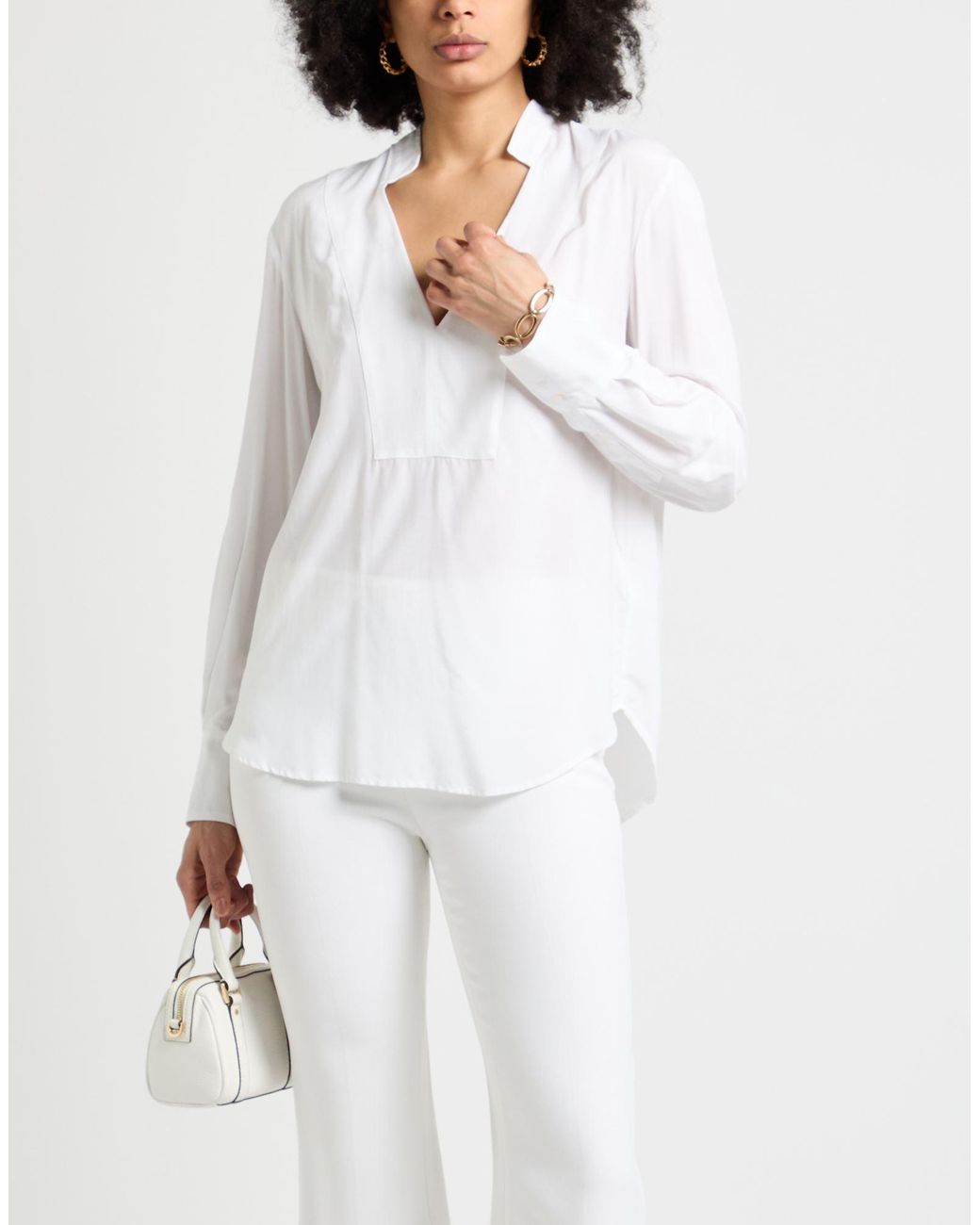 Dondup White Top Viscose