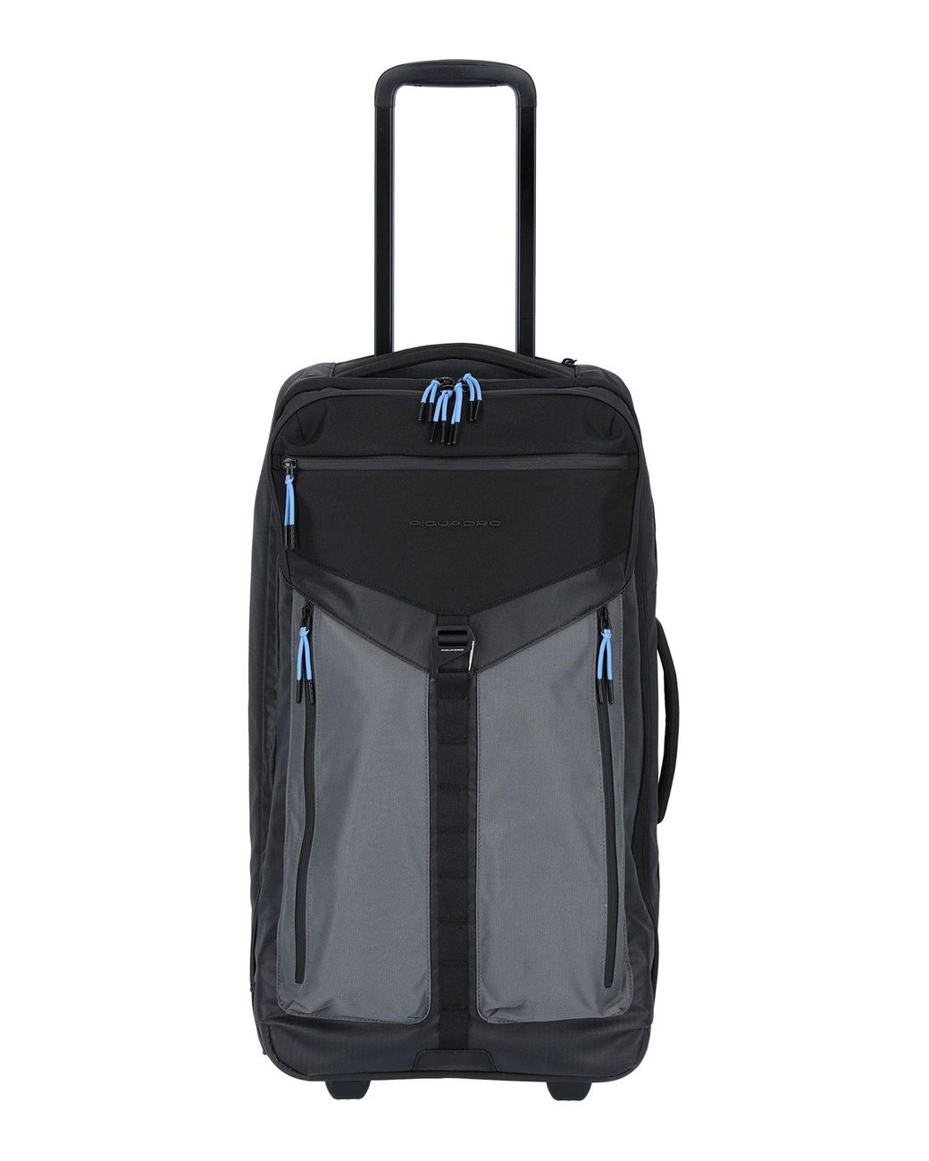 Piquadro Leather Wheeled luggage in Black | Lyst