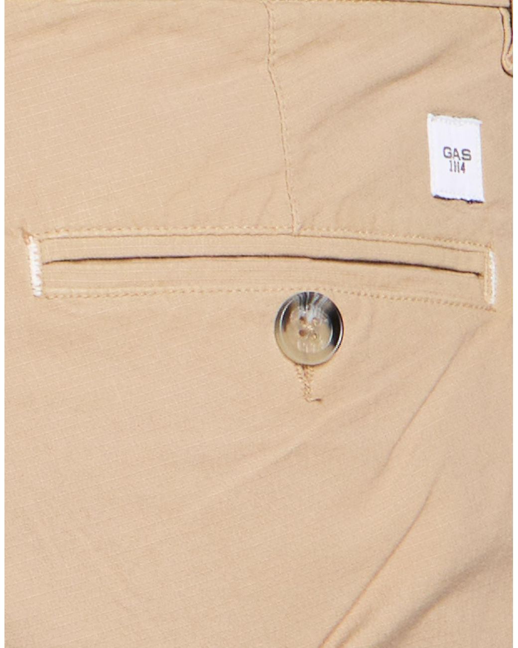 Gas Natural Sand Pants Cotton, Elastane for men