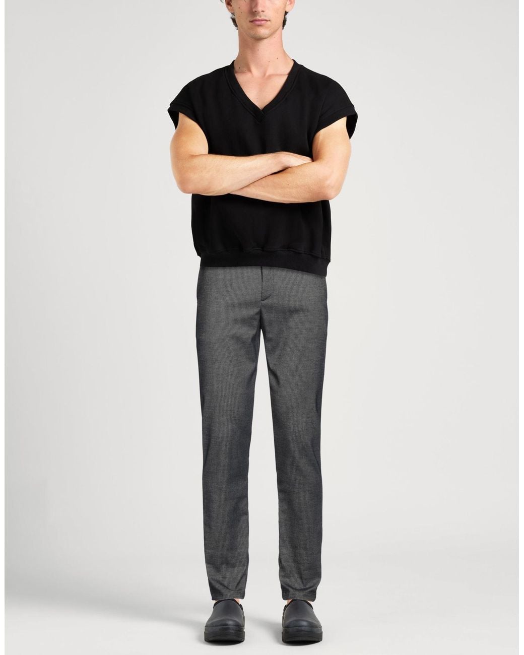 Replay Gray Pants Polyester, Viscose, Elastane for men