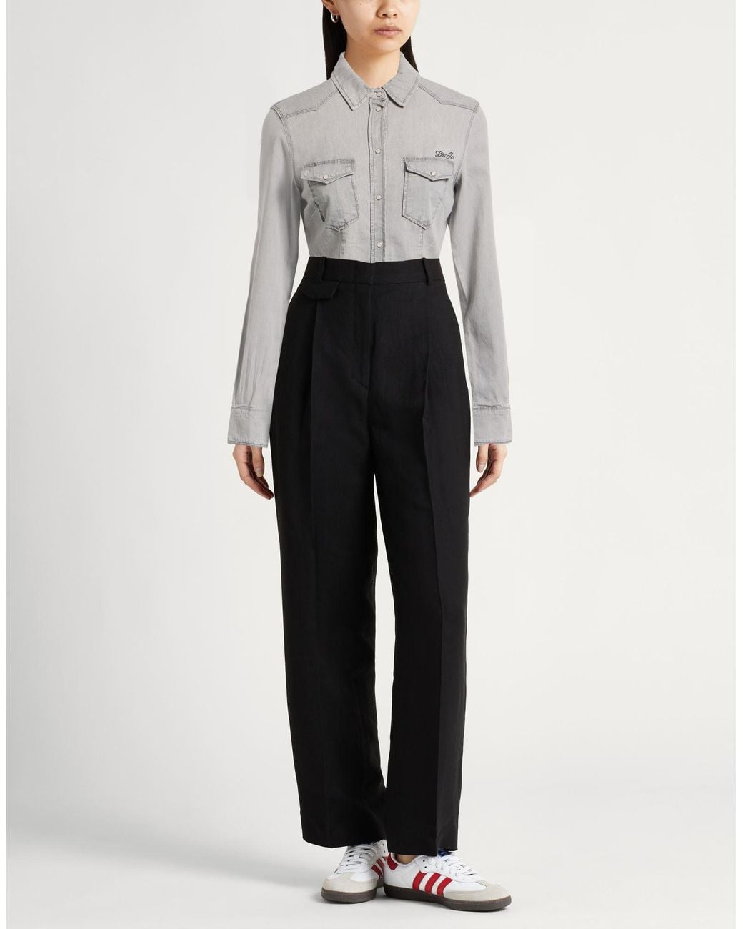 Liu Jo Gray Denim Shirt