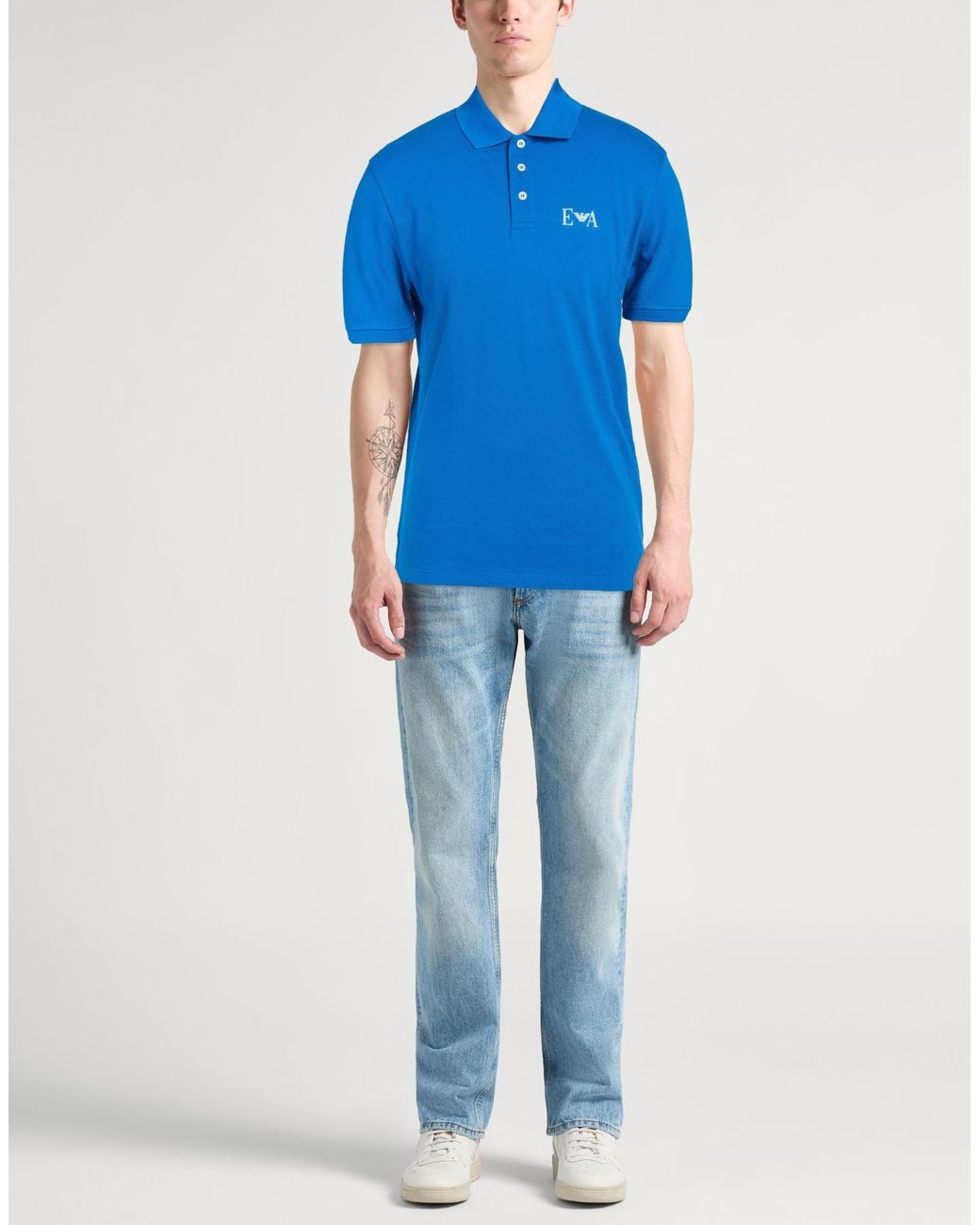 Emporio Armani Blue Polo Shirt for men