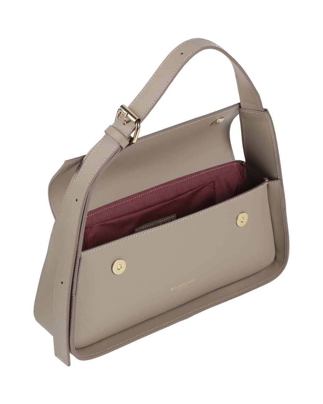 MY BEST BAG Gray Shoulder Bag Leather
