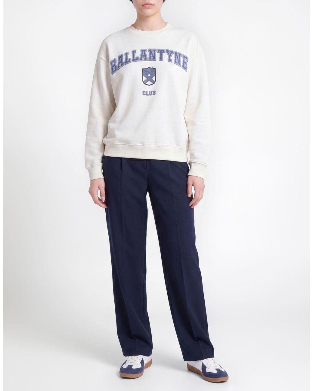 Ballantyne White Sweatshirt Cotton