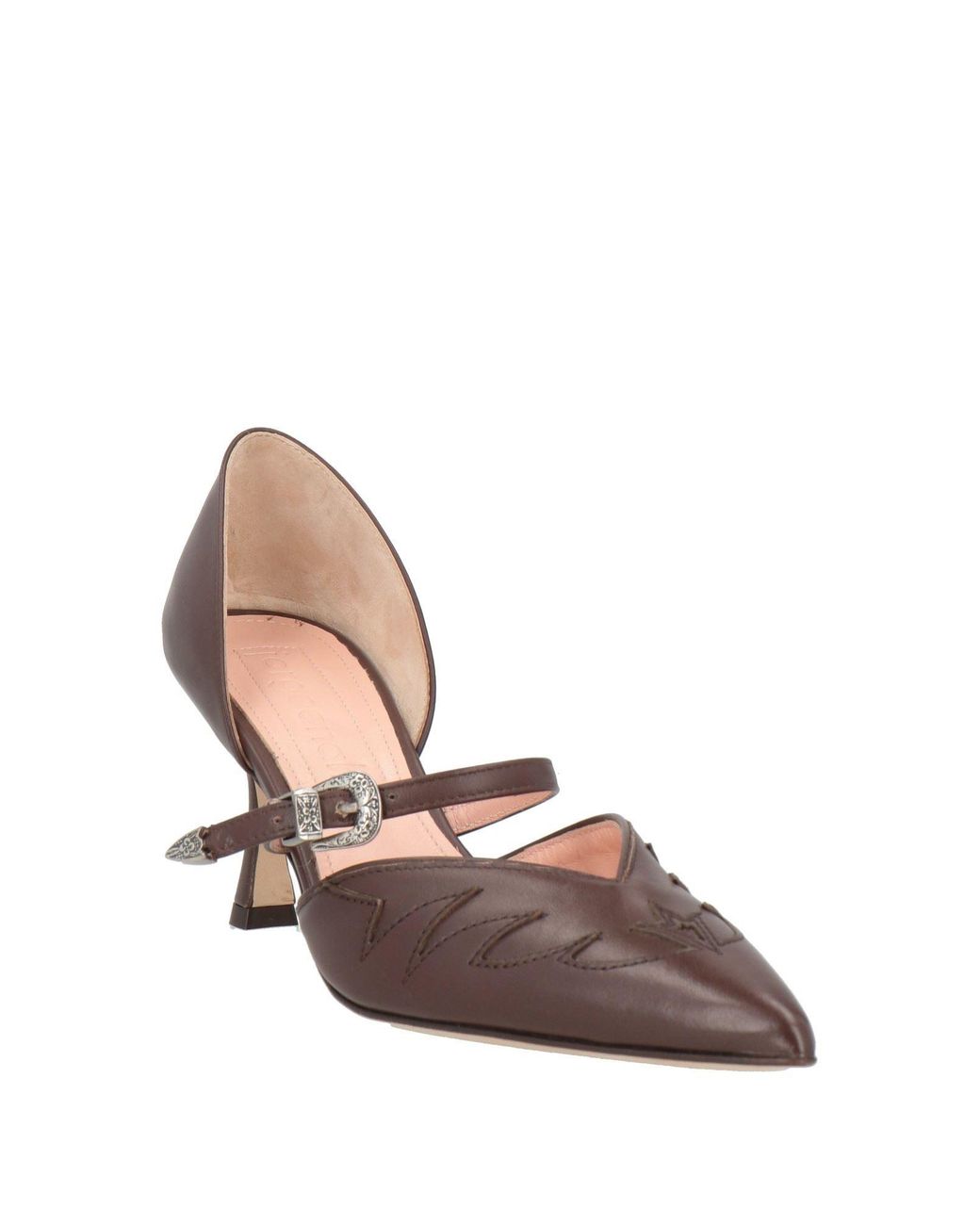 JORGEENAH Brown Chocolate Pumps Leather