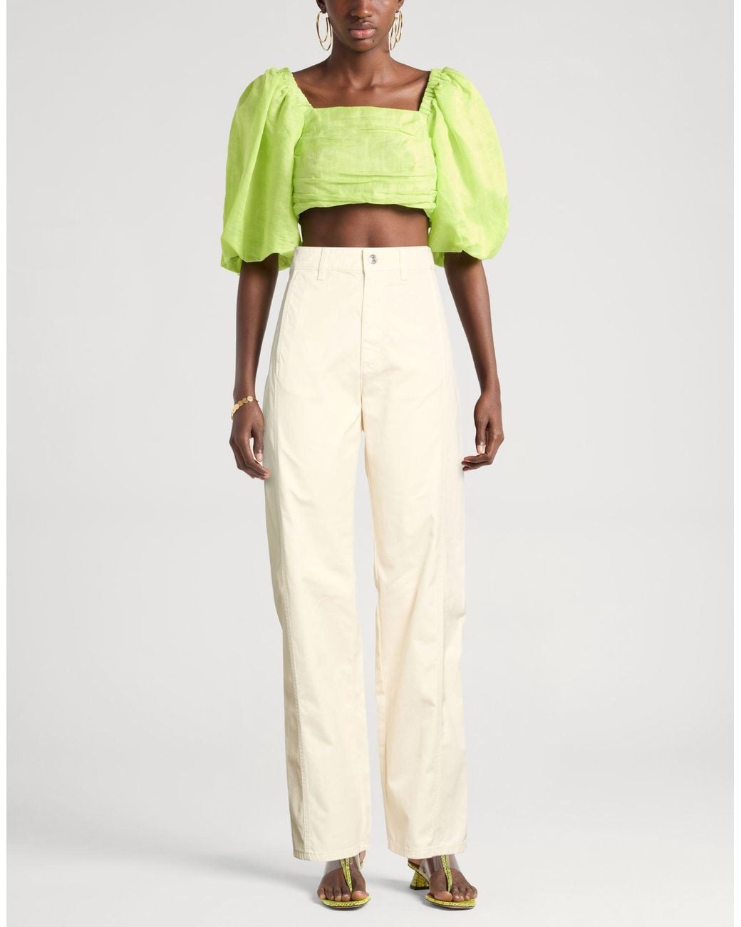 Department 5 Natural Cream Pants Cotton