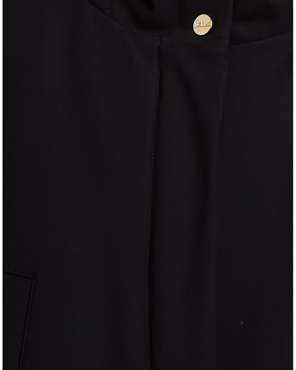 Herno Black Coat Polyamide, Elastane for men