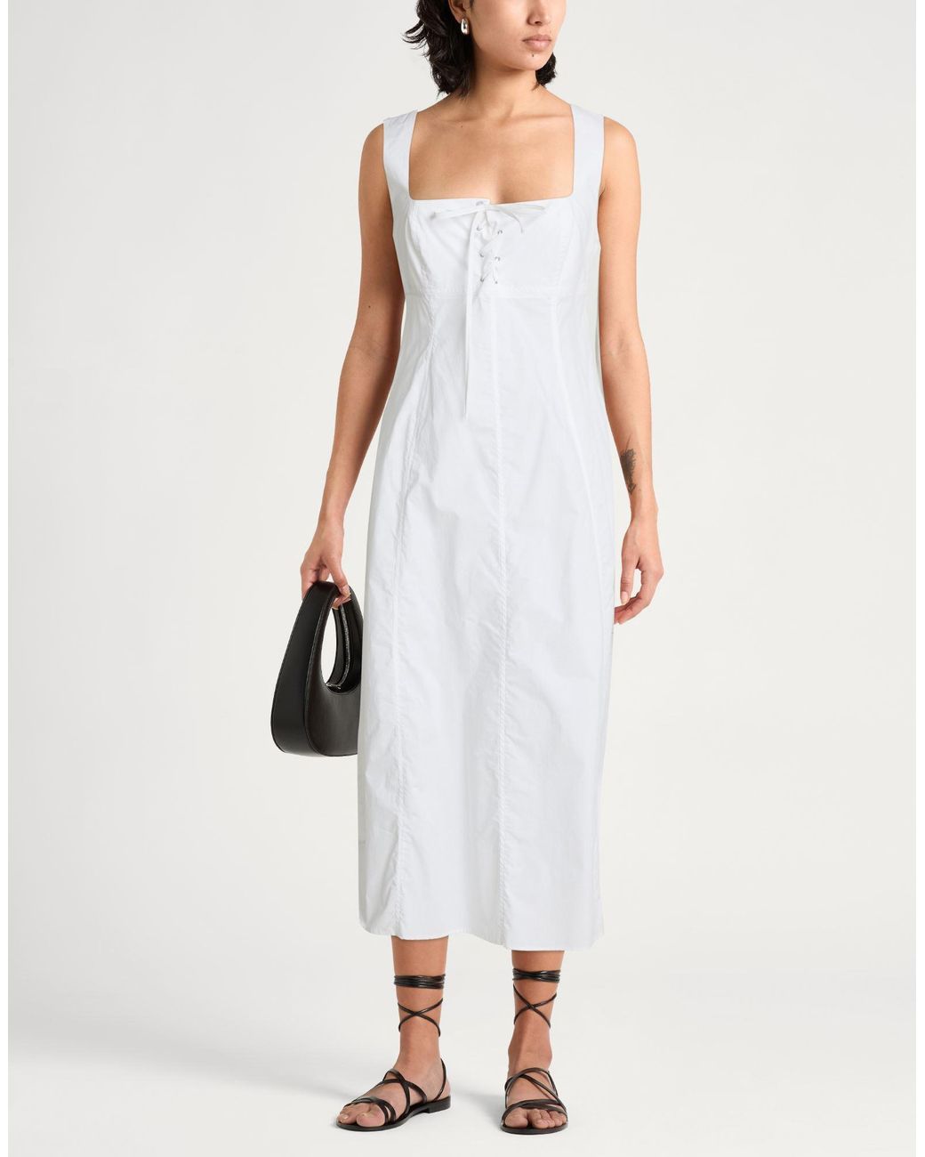 19.70 Nineteen Seventy White Midi Dress