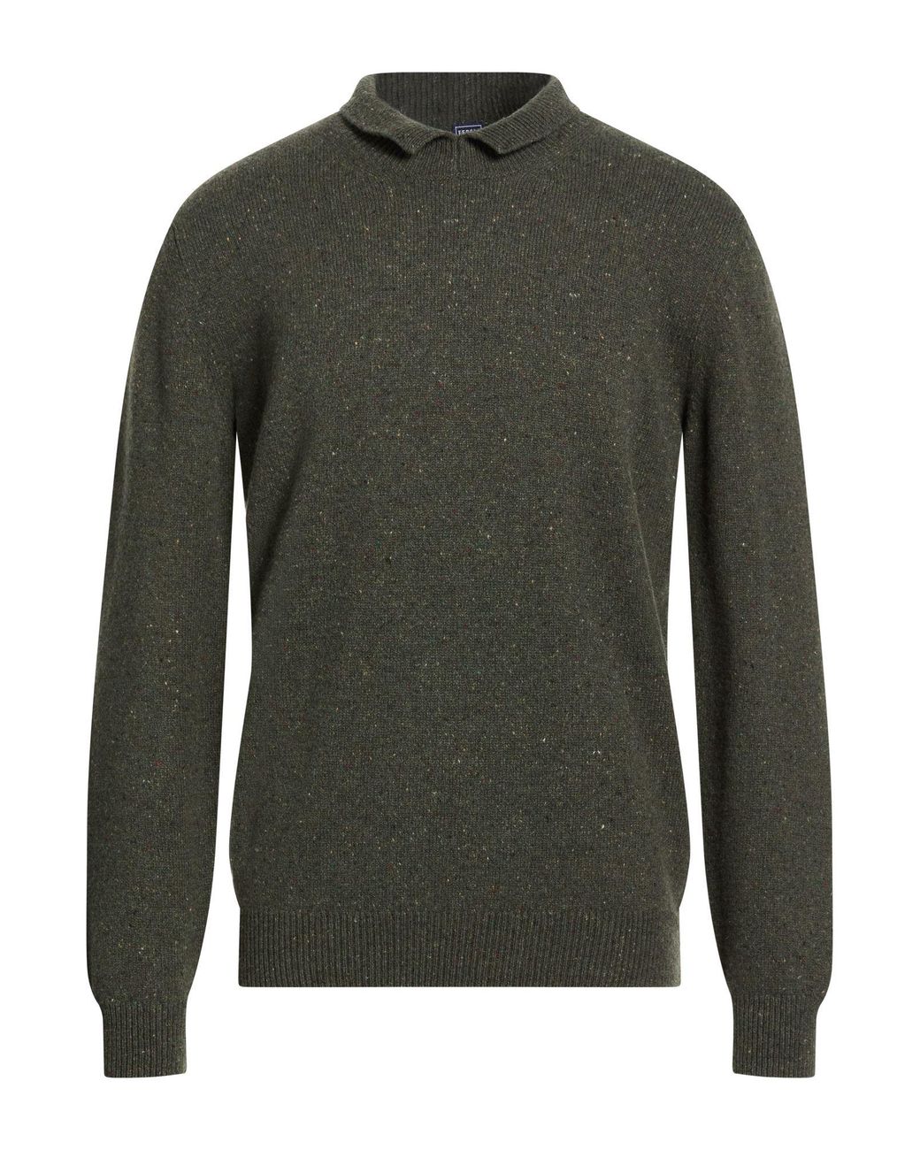 Fedeli Green Dark Sweater Cashmere, Wool for men
