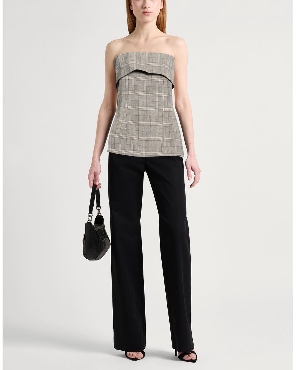 ViCOLO Gray Taupe Top Polyester, Viscose, Elastane