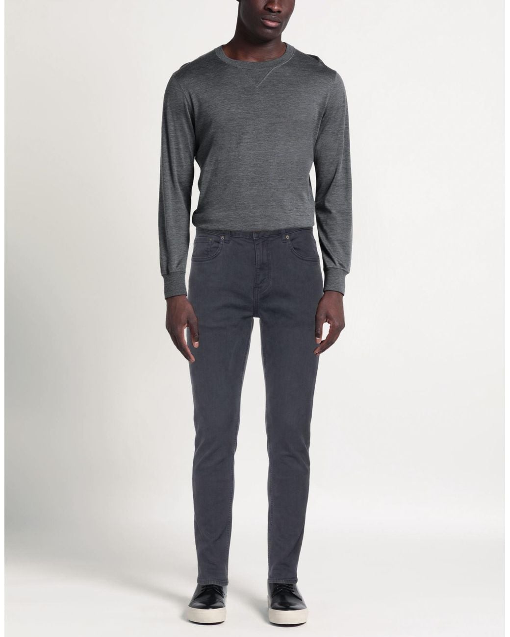Uniform Blue Pants Lyocell, Cotton, Lycra for men