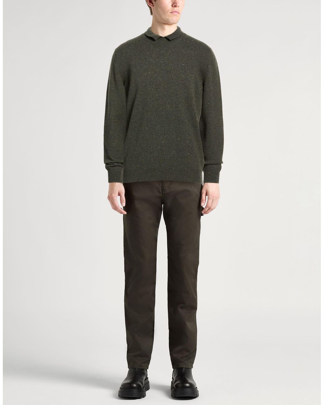 Fedeli Green Dark Sweater Cashmere, Wool for men