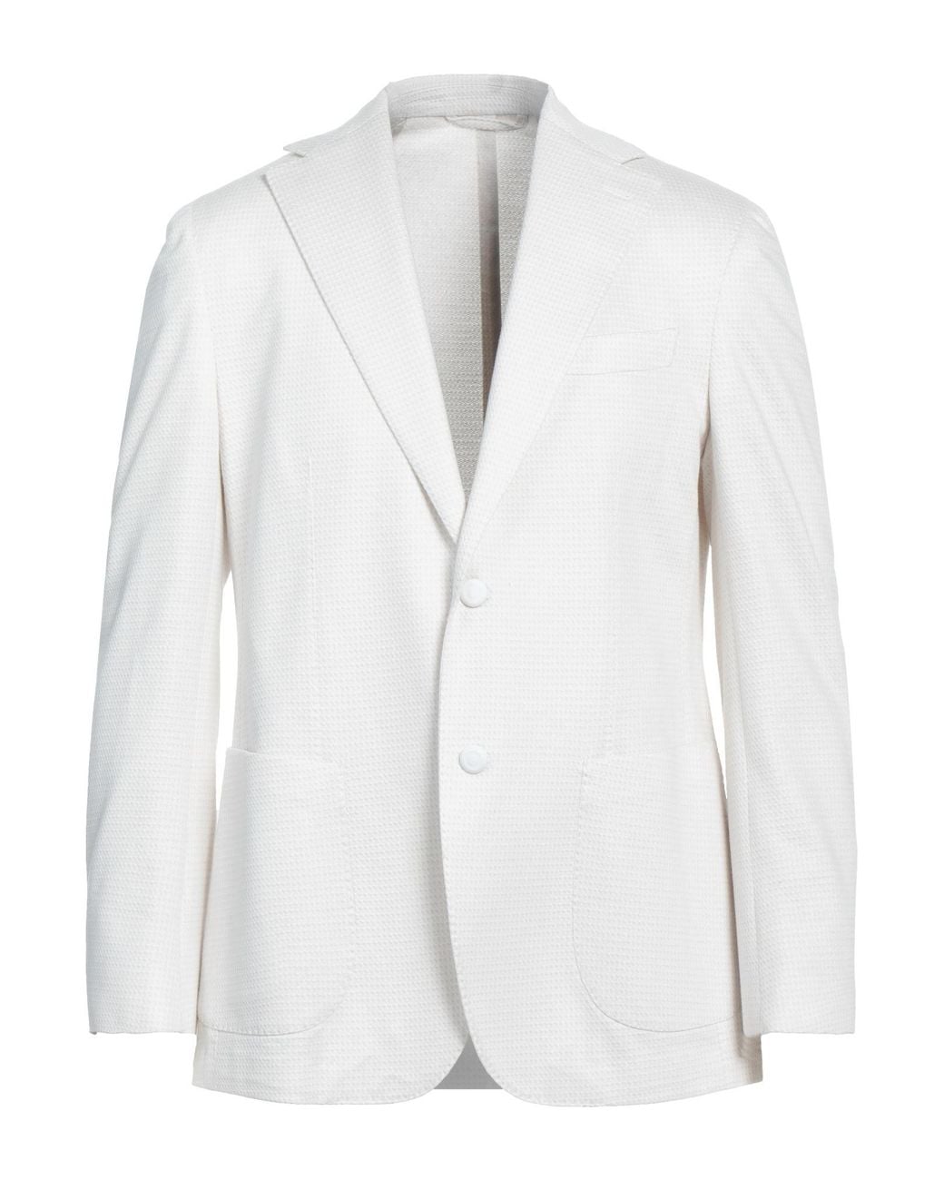 Giampaolo White Blazer Cotton for men