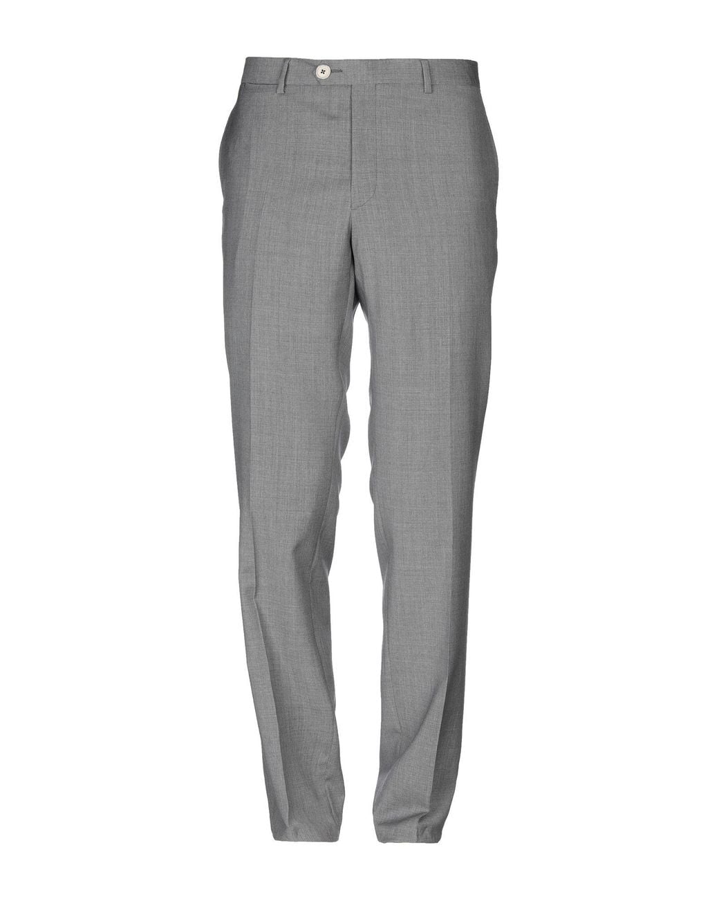 Manuel Ritz Gray Pants Virgin Wool for men