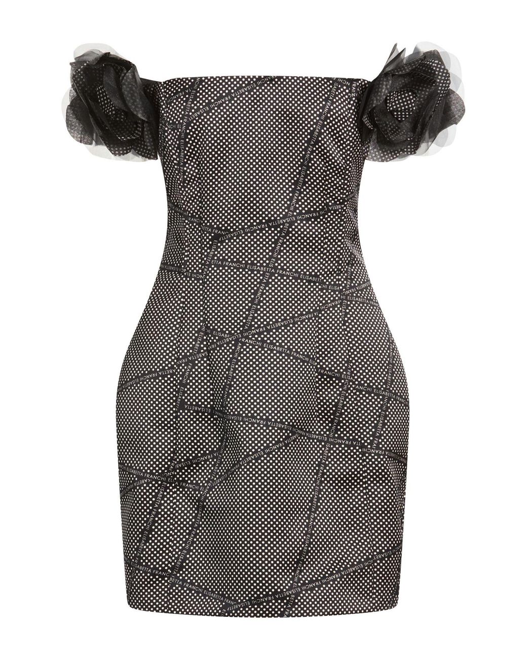 Elisabetta Franchi Black Mini Dress Polyester