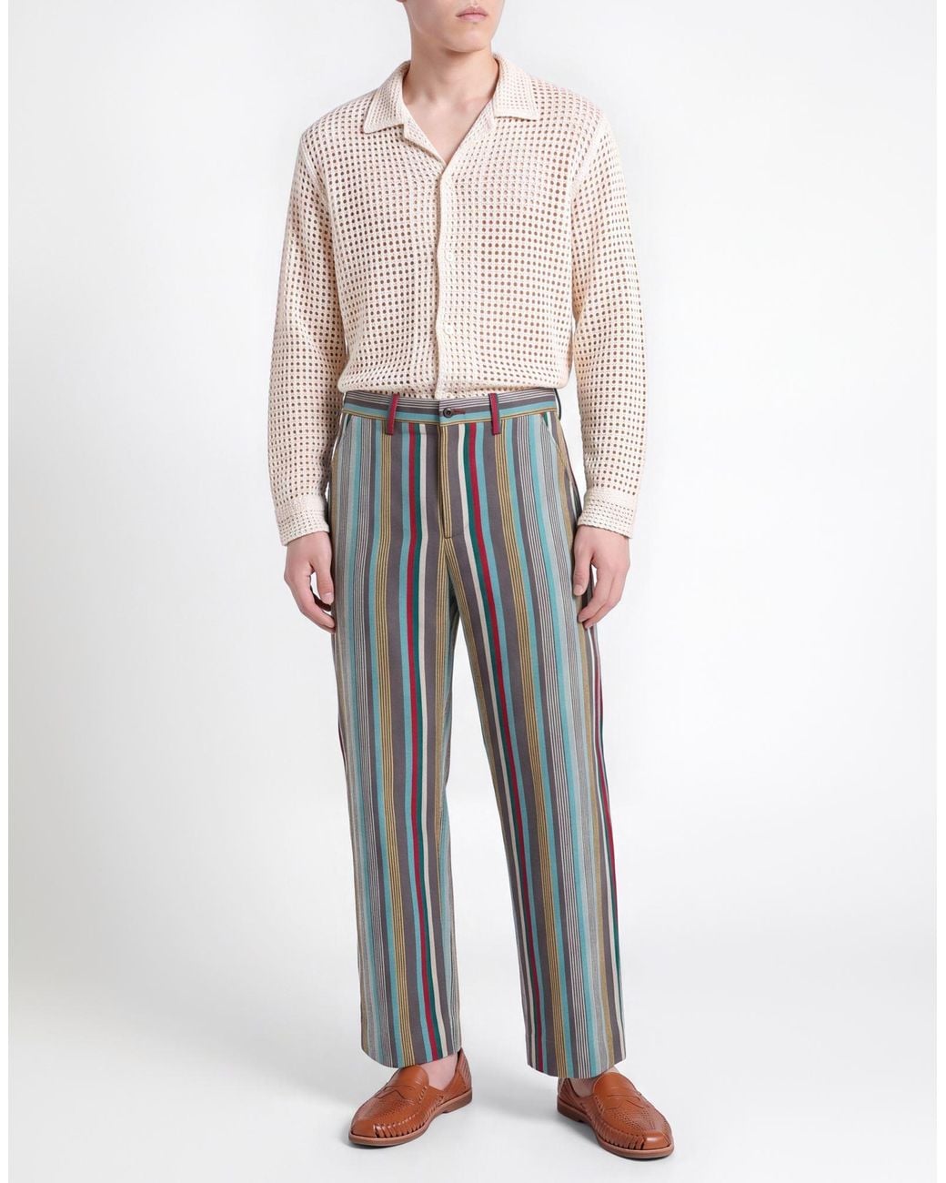 Bode Green Azure Pants Cotton for men