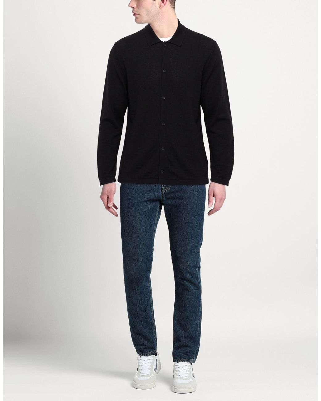 KIEFERMANN Black Cardigan for men