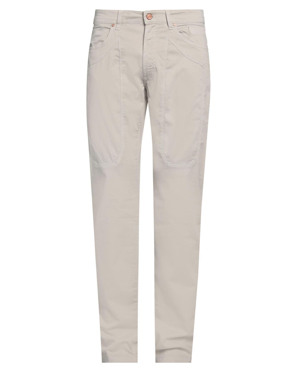 Jeckerson Gray Pants Cotton, Elastane, Polyester, Polyurethane for men