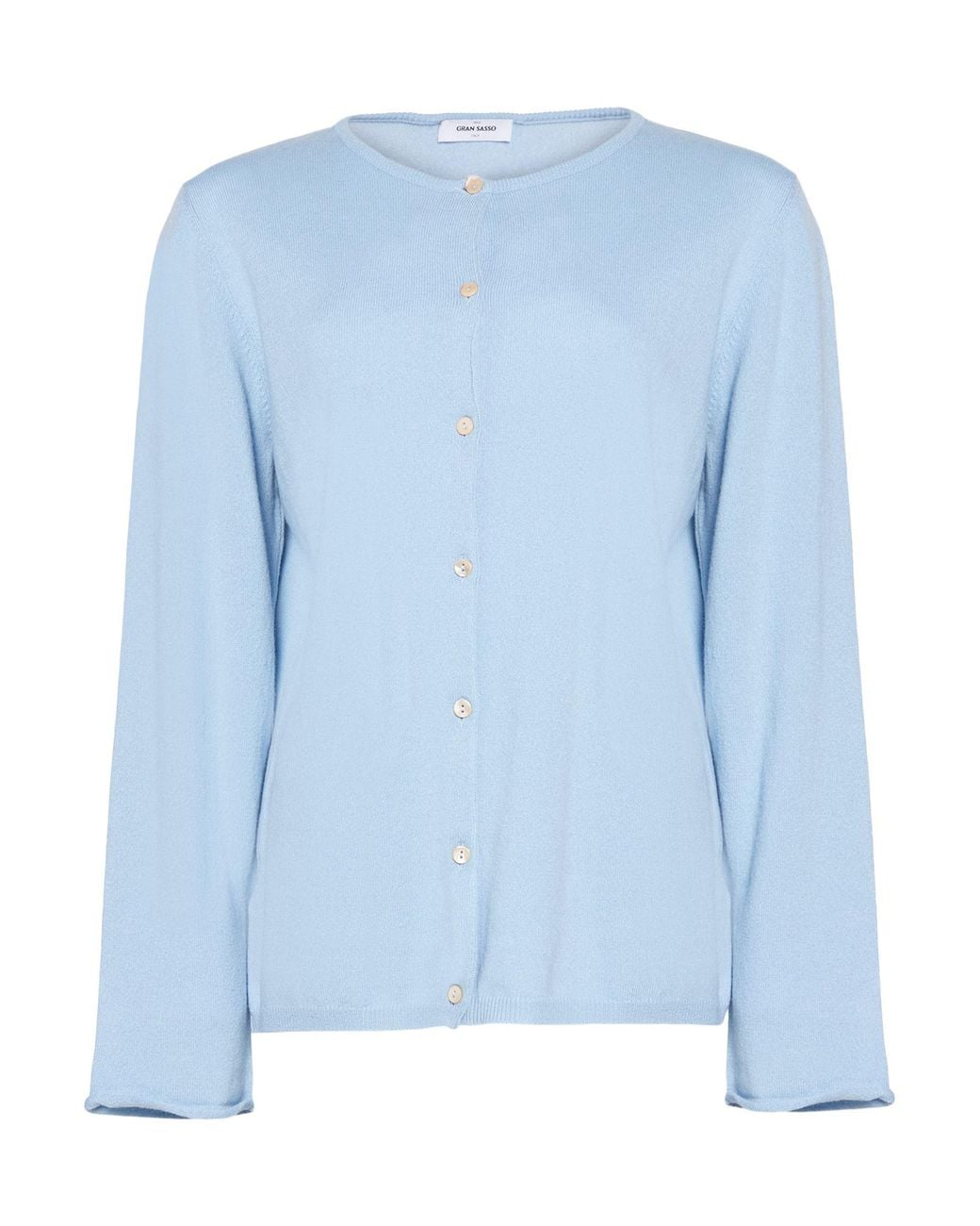Gran Sasso Blue Light Cardigan Virgin Wool, Viscose, Cashmere