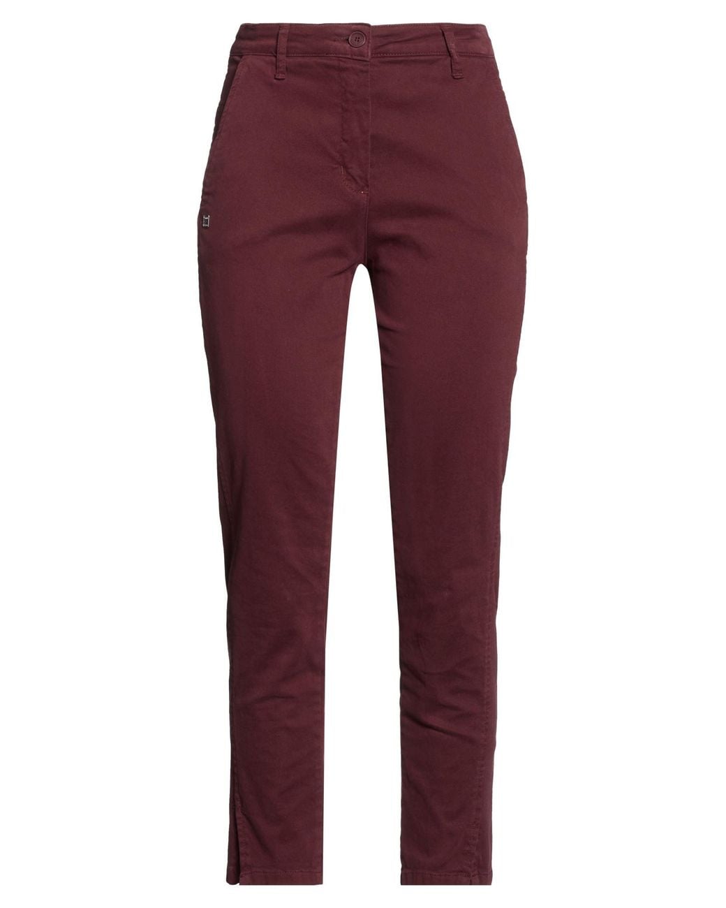 Manila Grace Red Pants Cotton, Elastane