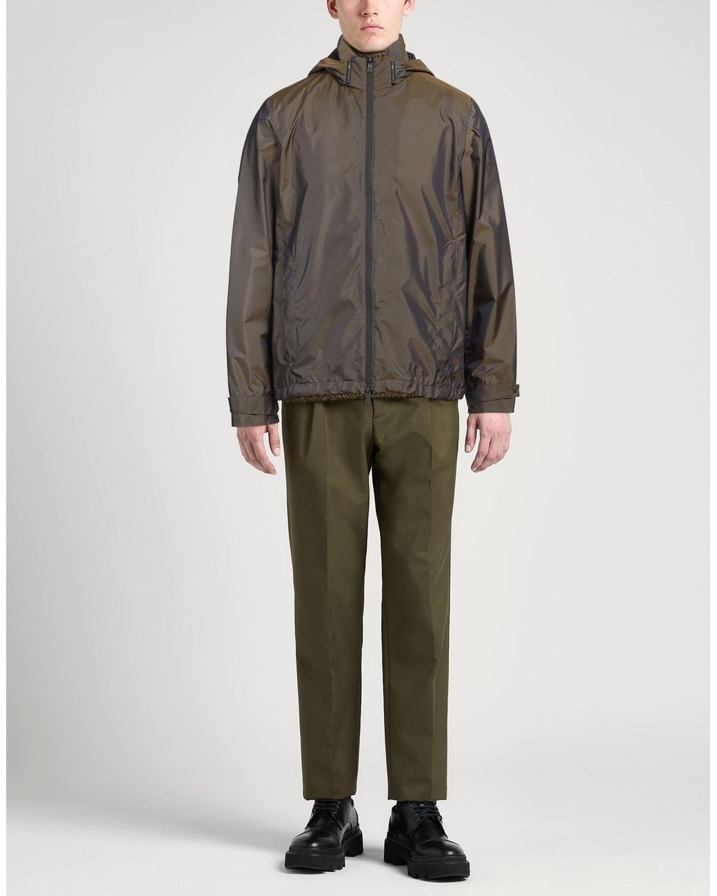 Herno Gray Jacket Polyester, Polyamide for men