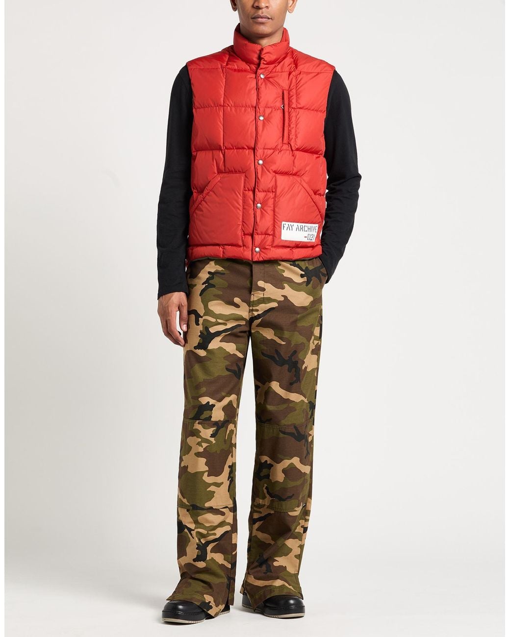 Fay Red Gilet for men
