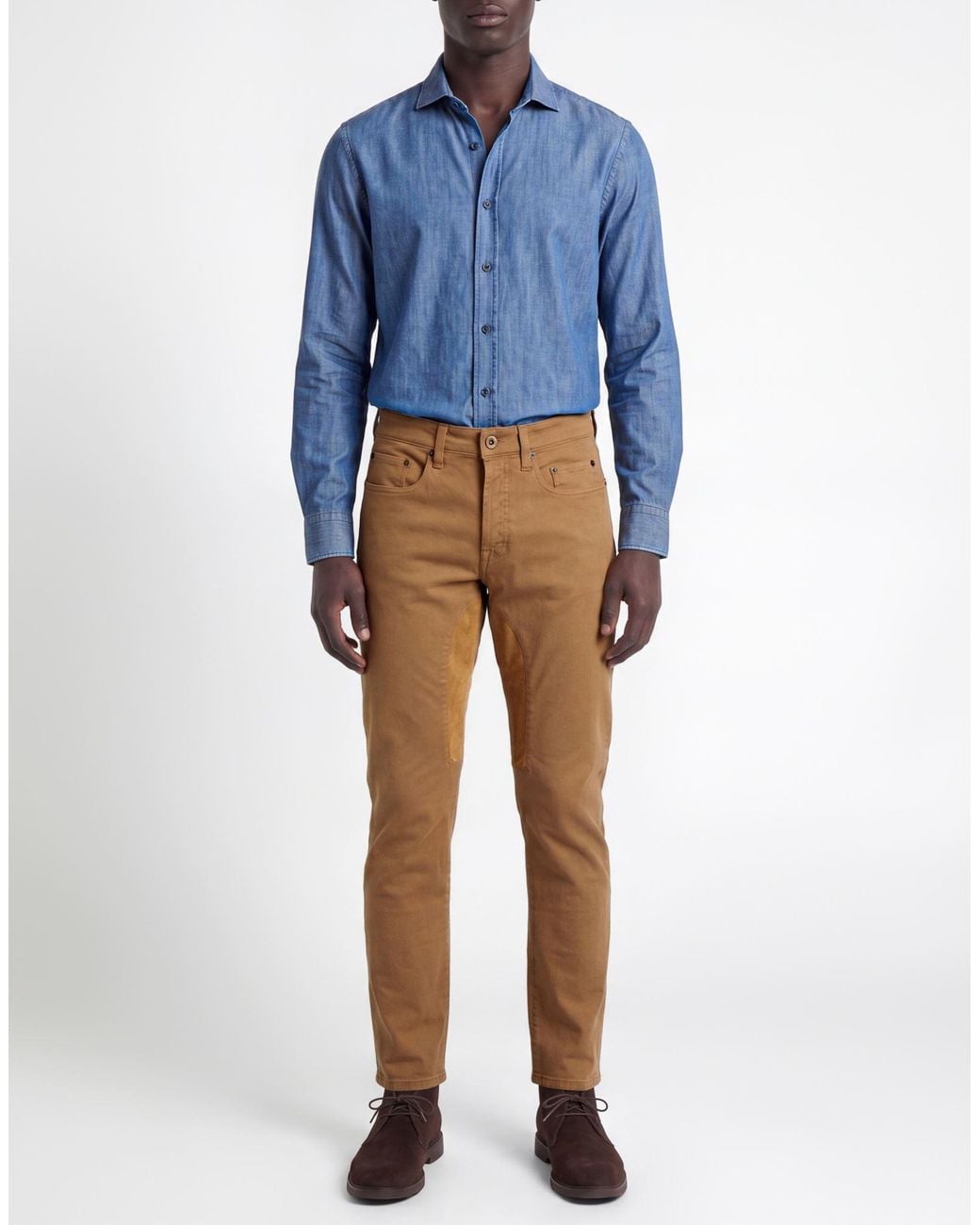 Siviglia Natural Camel Pants Cotton, Elastane for men