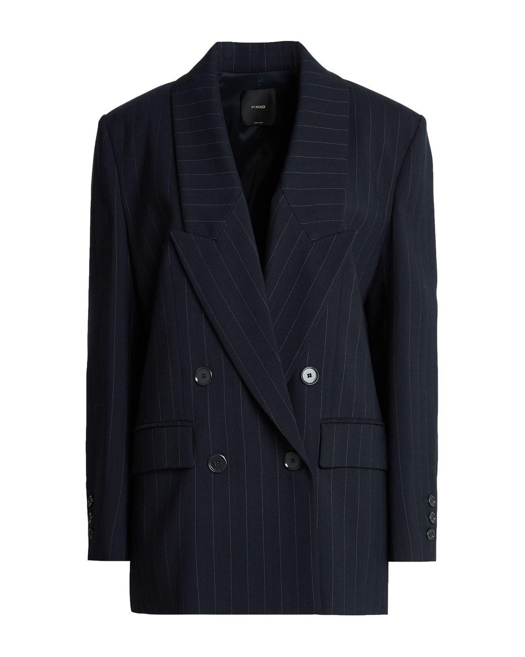 Pinko Blue Blazer Polyester, Wool, Elastane