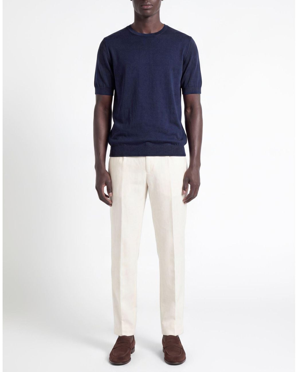 FILIPPO DE LAURENTIIS Blue Sweater Cotton for men