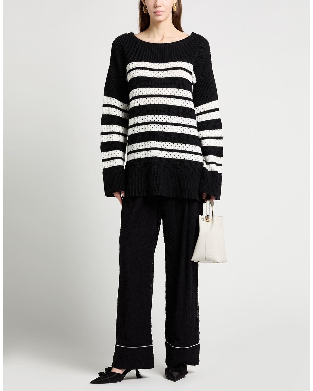 Twinset Black Sweater Polyamide, Cotton, Viscose, Polyester