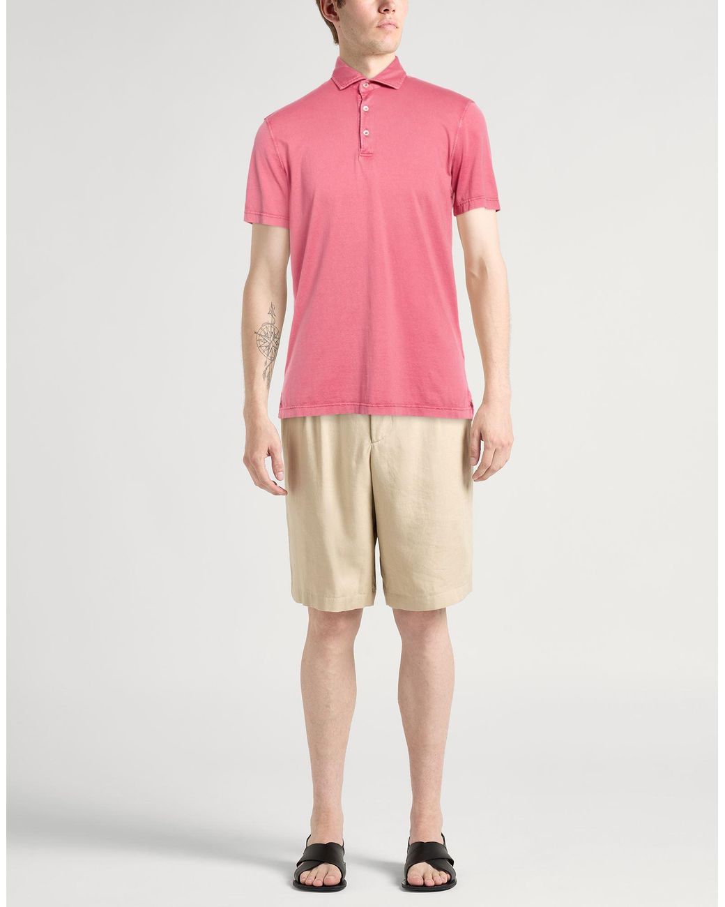 Fedeli Pink Polo Shirts for men