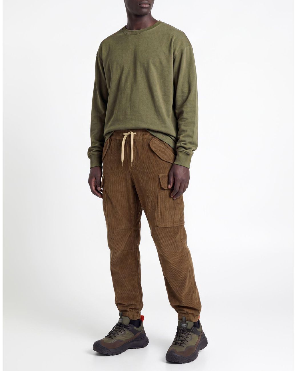 Alpha Industries Brown Pants Cotton for men