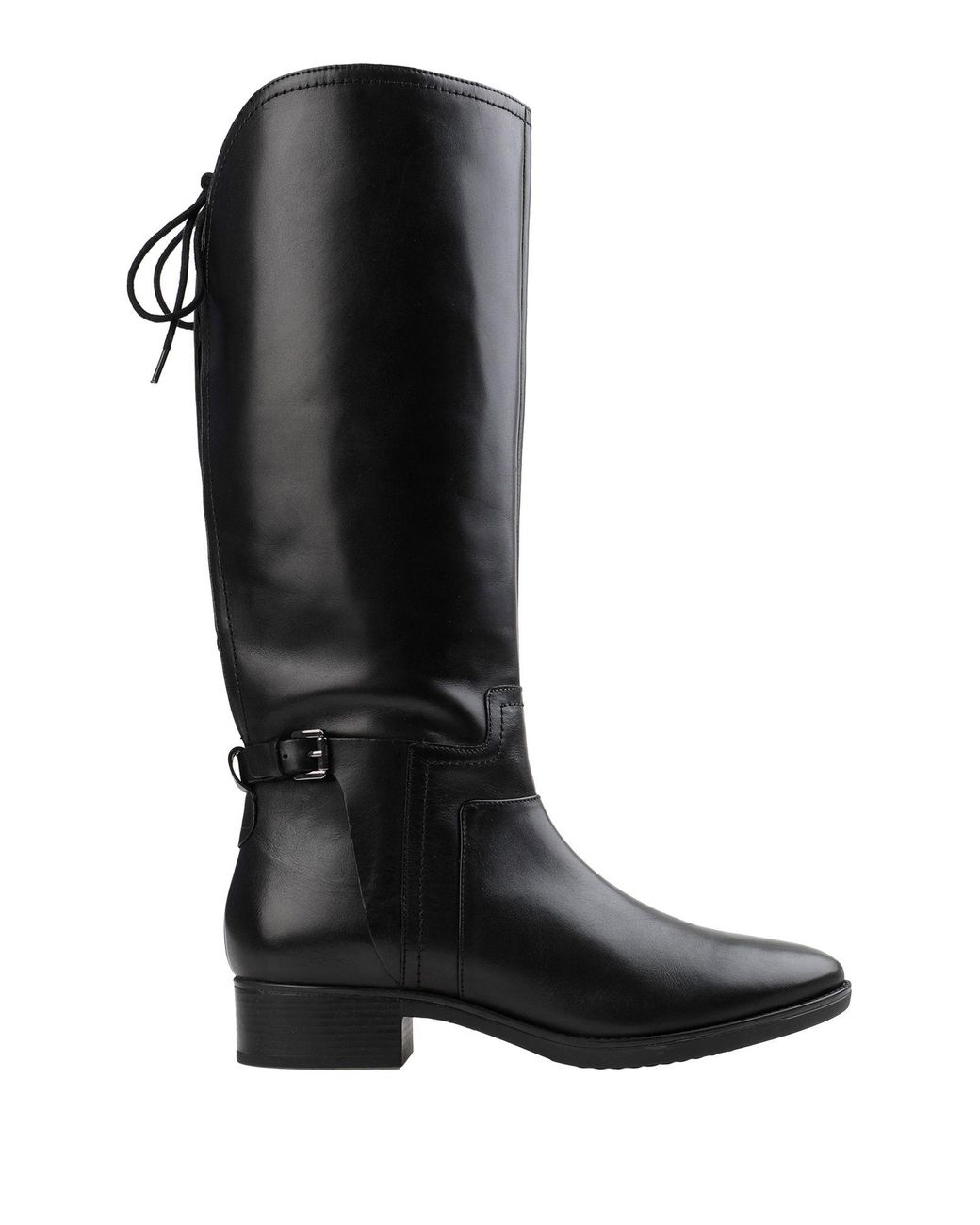 Geox Leather Boots in Black - Lyst