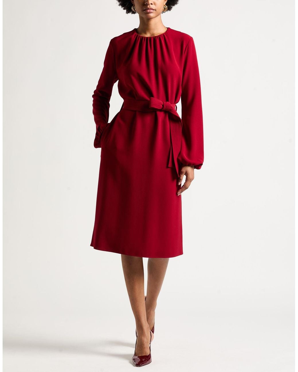 P.A.R.O.S.H. Red P.A.R.O..H. Midi Dress